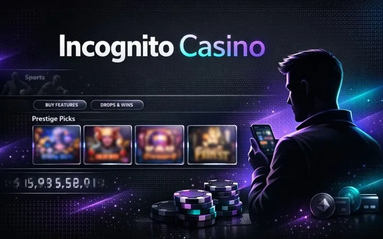 Incognito Casino games lobby banner